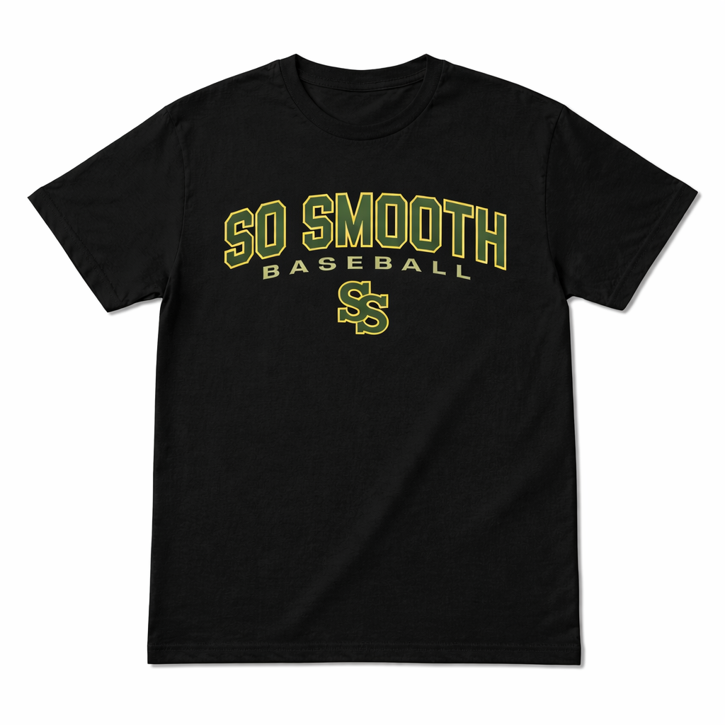 So Smooth Baseball Black Tee