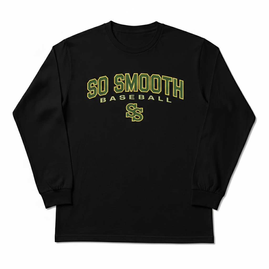 So Smooth Baseball Black Tee