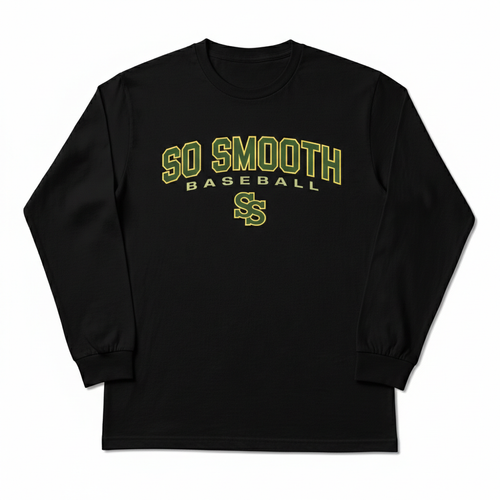 So Smooth Baseball Black Tee
