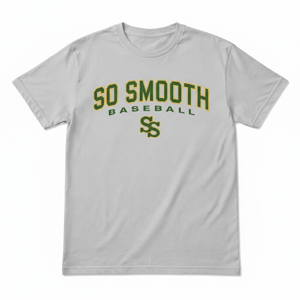 So Smooth Baseball Grey Tee