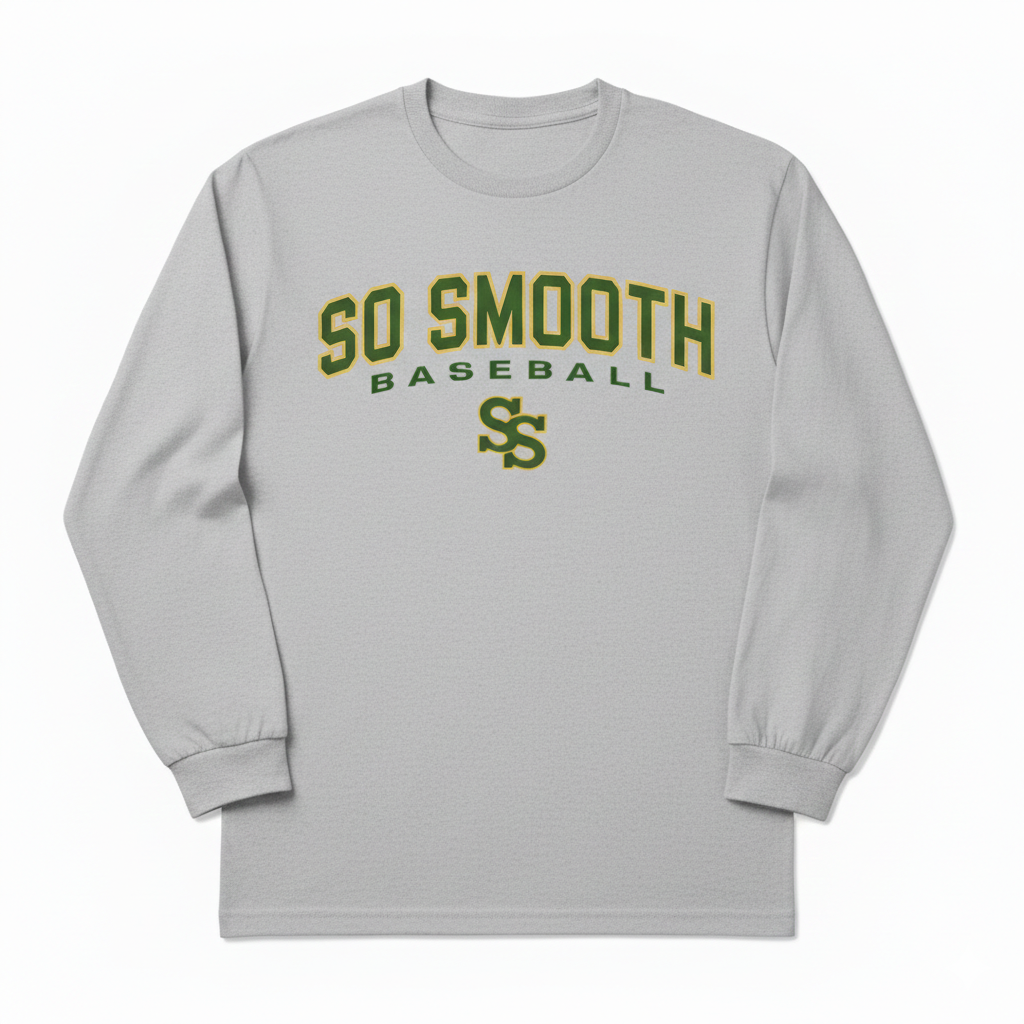 So Smooth Baseball Grey Tee